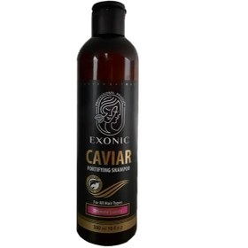 تصویر شامپو تقویت کننده عصاره خاویار اکسونیک حجم 300 میلی لیتر Exonic Caviar Fortifying Shampoo