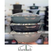 تصویر تابه ووک دودسته لایف اسمایل سایز ۳۲ گرانیتی 