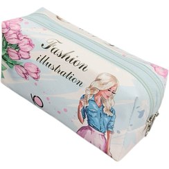 تصویر کیف لوازم آرایش دو زیپ طرح Fashion 