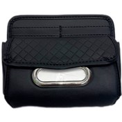 تصویر جای دستمال کاغذی خودرو مدل چرمی کد 01 - مشکی 