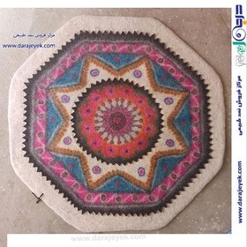 تصویر فرش نمدی پشمی هشت ضلعی 