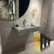 تصویر روشویی سرامیکی مدرن طوسی کد ZN0380 