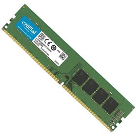 تصویر رم کامپیوتر کروشیال تک کاناله 4 گیگابایت با فرکانس 2666MHz ا Crucial DDR4 2666MHz 4GB CL19 Desktop Memory Crucial DDR4 2666MHz 4GB CL19 Desktop Memory