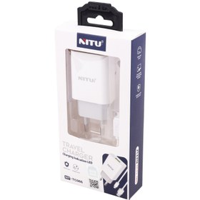 تصویر شارژر دیواری فست شارژ Nitu NT-TC066 2.4A 12W + کابل میکرو یو اس بی Nitu NT-TC066 2.4A 12W Wall Charger With Micro USB Cable