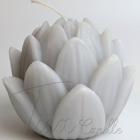 تصویر شمع دکوری گل لوتوس شمع مینیمال دستساز گل لوتوس