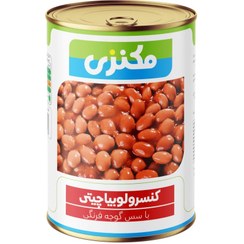 تصویر کنسرو لوبیا چیتی با سس گوجه فرنگی مکنزی - 380 گرم 