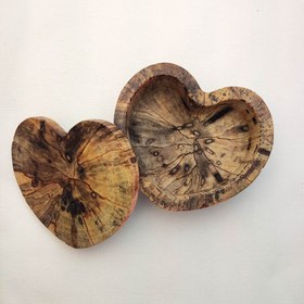 تصویر جا شکلاتی چوبی طرح قلب مدل 502 