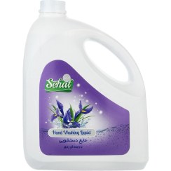 تصویر مایع دستشویی گالونی " شفاف " صحت - ( بنفش ) مناسب برای انواع پوست، با رایحه گل زنبق ( 4 لیتری ) 