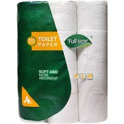 تصویر دستمال کاغذی ۲۴ قلو توالت فول تایم(باکس دو بسته ۲۴ تایی) دستمال کاغذی بیتا ،دستمال کاغذی فول تایم ،ظروف یکبار مصرف