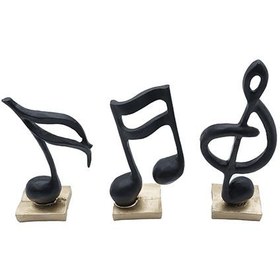 تصویر مجسمه دکوری نت موسیقی 3 عددی 3-musical-note-sculptures