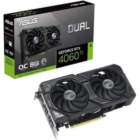 تصویر کارت گرافیک گیمینگ 8GB ایسوس مدل Dual جی فورس RTX 4060 Ti SSD OC ادیشن Asus Dual GeForce RTX 4060 Ti SSD OC Edition Gaming Graphics Card