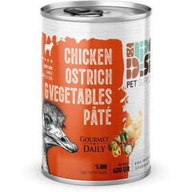 تصویر کنسرو 800 گرمی مرغ، شترمرغ و سبزیجات DPS 