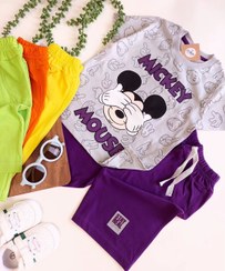 تصویر ست تیشرت شلوارک میکی موس - نارنجی / سایز ۴۵ 