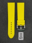 تصویر بند رابر زرد طرح برجسته سایز: 24 RUBBER STRAP 