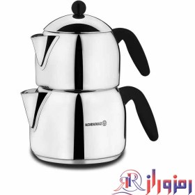 تصویر کتری و قوری کرکماز مدل اوربیت مکسی Orbit Maxi A038 KORKMAZ Orbit Maxi A 038 Teapot Set