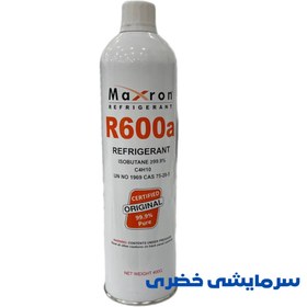 تصویر گاز مبرد R600a مکسرون Maxron R600a Refrigerant Gas