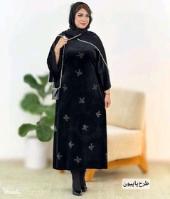 تصویر کفتان عبایی مخمل 