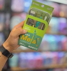 تصویر ست کامل پرگار و گونیا و نقاله 