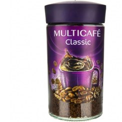 تصویر قهوه فوری کلاسیک مولتی کافه multicafe شیشه ای وزن 100 گرم ا multicafe coffee Classic weghit 100gr multicafe coffee Classic weghit 100gr