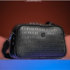تصویر کیف دوشی قابل تنظیم بلند 5قسمته بند‎دار مشکی زنانه برند Just Polo کد 1703141229 