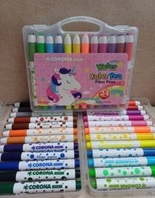 تصویر ماژیک نقاشی 24 رنگ جعبه طلقی 