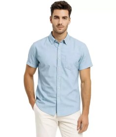 تصویر پیراهن لینن آبی 