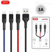 تصویر کابل سه سر ایکس او XO NB54 3 in 1 Charging Cable توان 3 آمپر 