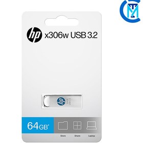 تصویر فلش مموری اچ پی مدل x306w ظرفیت 64 گیگابایت HP USB FLASH x306W 64GB