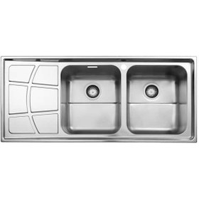 تصویر سینک استیل البرز دو لنگه فانتزی 762 توکار - راست steelalbroz.sink762/50