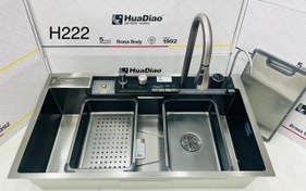 تصویر سینک ظرفشویی هوشمند پیانویی ۵ کلید هوادیائو ۹۰ سانت ضدزنگ 