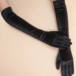 تصویر دستکش مخمل بلند 