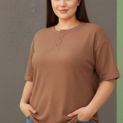 تصویر تیشرت جلو 3 دکمه قواره بزرگ (پک 6 عددی) 