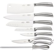 تصویر سرویس چاقو آشپزخانه 7 پارچه استیل جی فی نی Giffini مدل S-07 