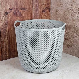 تصویر سبد رخت لیمون طرح بافت گرد کد2138 limon laundry basket 2138