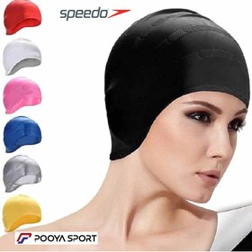 تصویر کلاه شنا گوشی دار برای موهای بلند اسپیدو Speedo اصل 