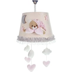 تصویر لوستر اتاق کودک نی نی سیس طرح خرس نانان با جنس طلق 