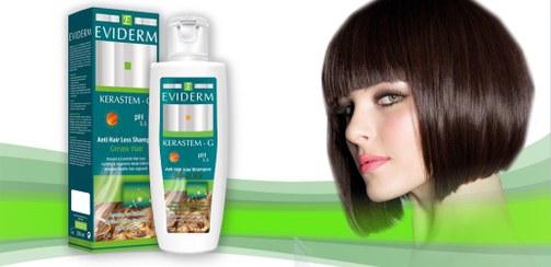 تصویر شامپو اویدرم کراستم جی تقویت کننده مو چرب Eviderm Shampoo Kerastem G anti hair loss greasy hair 250 ml