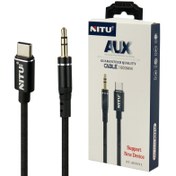 تصویر کابل تبدیل AUX به Type-C نیتو مدل NT-AUX011 طول 1 متر NITU AUX011 AUX To Type-C 1m Cable