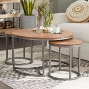 تصویر میزجلومبلیM140 - نقره‌ای 