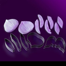 تصویر ست گلسازی کاتر و وینر فوندانت مدل گل ارکیده اسلیپر مجموعه 13 عددی 