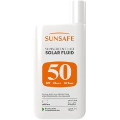 تصویر ضد آفتاب فلوئیدی سان سیف SPF50 مناسب پوست چرب و حساس ۵۰ میلی لیتر 