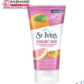 تصویر اسکراب پرتقال و لیمو صورتی سنت ایوز St.Ives-Acne-Control-Mandarin & Pink lemon-Scrub