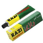 تصویر چسب اهن رازی 50میل مایع رنگ زرد 