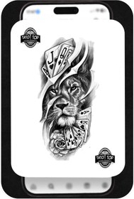 تصویر اسپری تاتو موقت ۱۲۰ میلی‌لیتر طرح شیر و گرگ 