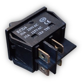 تصویر کلید راکر 30 آمپر مشکی 