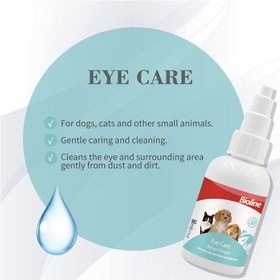 تصویر قطره تمیز کننده و ضد عفونی کننده چشم حیوانات بایولاین Bioline Eye Care Drops