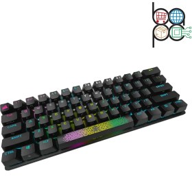 تصویر کیبورد گیمینگ مکانیکال CORSAIR K70 PRO Mini WIRELESS 60% RGB 