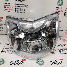 تصویر بلوری ( چراغ ) جلو کامل موتور TVS راکس و نئو NEO کیفیت درجه 1 