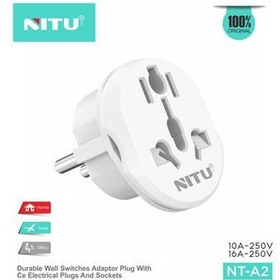 تصویر تبدیل برق سه به دو نیتو مدل NT-A2 Nitu NT-A2 Adaptor Plug