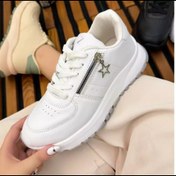 تصویر کتونی زنانه مدل زارا ستاره با کفی طبی از چرم مصنوعی 